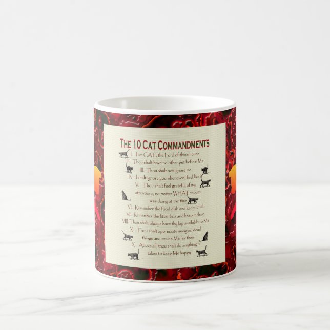 10 CAT Commandments Coffee Mug (Center)
