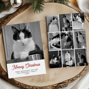 10 Cat Photos Meowy Christmas Fun Holiday Card