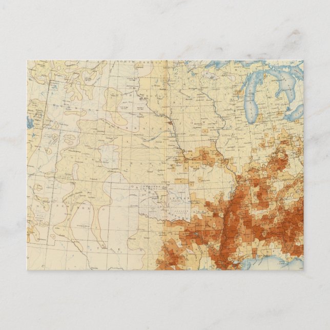 10 Coloured population 1890 Postcard (Front)