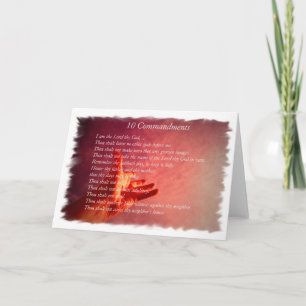 10 Commandments Greeting Card