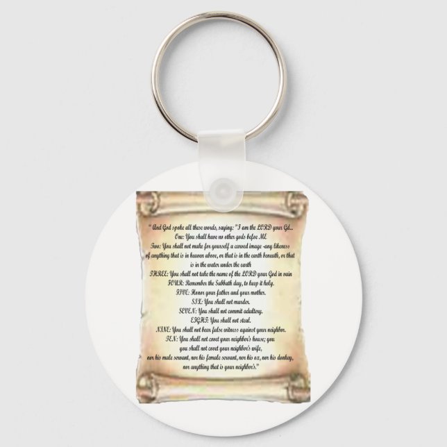 10 commandments key ring (Front)