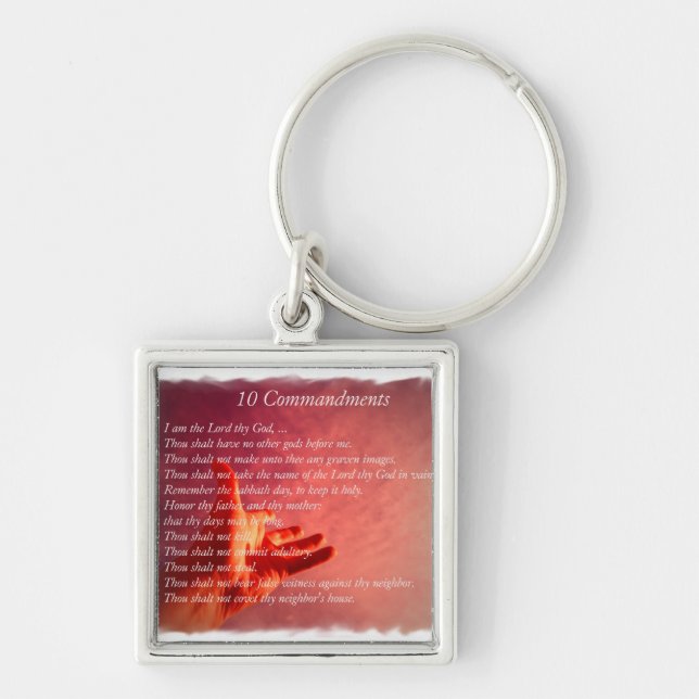 10 Commandments  Keychain (Front)