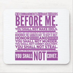 10 Commandments Mousepad