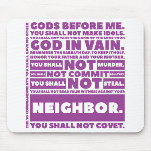 10 Commandments Mousepad