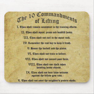 10 Commandments of Lifting Mouse Mat
