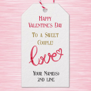 10 Couple Happy Valentine's Day Name Gift Tags