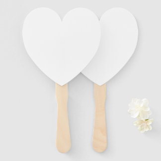 10 Custom Personalised Heart Wedding Program Fans