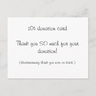 $10 Donation Card