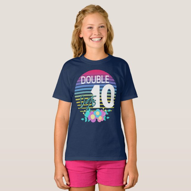 10 Double Digits Birthday Party T-Shirt (Front Full)