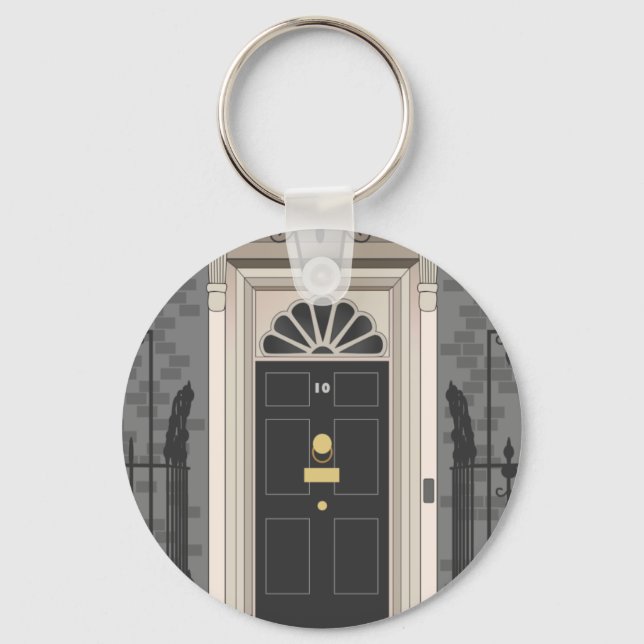 10 Downing Street, London (drawing) Key Ring (Front)