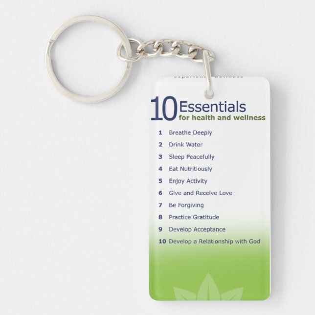 10 essentials & Mission Statement Key Ring (Front)
