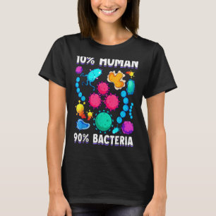 10 Human 90 Bacteria Science Cell Biology T-Shirt