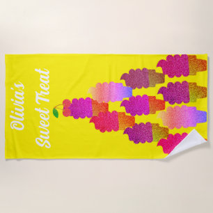 10 ice cream cones beach towel