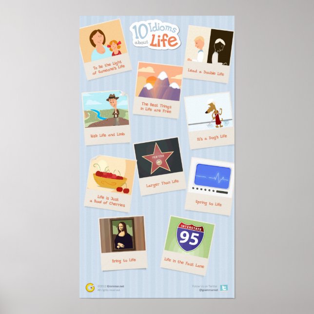 10 Idioms About Life Poster (Front)