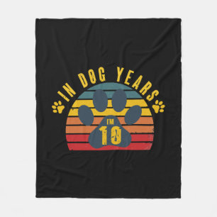10 In Dog Years Fleece Blanket