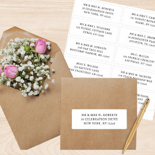 10 Individual Guest Address Labels