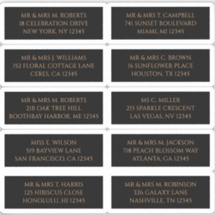 10 Individual Guest Name Address Mystical Black 