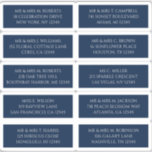 10 Individual Guest Name Address Mystical Blue<br><div class="desc">10 Individual Guest Name Address Mystical Blue Silver Wedding Stickers features 10 stickers with your individual guest name and address on each sticker in silver script on a blue background. Also perfect for Christmas and Holiday cards, party invitations, thank you cards and office mail outs. Simply edit the text in...</div>