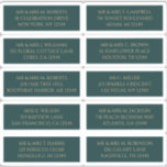 10 Individual Guest Name Address Mystical Green<br><div class="desc">10 Individual Guest Name Address Mystical Green Gold Wedding Stickers features 10 stickers with your individual guest name and address on each sticker in gold script on a green background. Also perfect for Christmas and Holiday cards, party invitations, thank you cards and office mail outs. Simply edit the text in...</div>