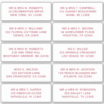 10 Individual Guest Name Address Party Wedding<br><div class="desc">10 Individual Guest Name Address Party Wedding Burgundy Script Stickers features 10 stickers with your individual guest name and address on each sticker in burgundy on a white background. Also perfect for Christmas and Holiday cards, party invitations, thank you cards and office mail outs. Simply edit the text in the...</div>