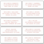 10 Individual Guest Name Address Party Wedding<br><div class="desc">10 Individual Guest Name Address Party Wedding Tiger Lily Script Stickers features 10 stickers with your individual guest name and address on each sticker in tiger lily on a white background. Also perfect for Christmas and Holiday cards, party invitations, thank you cards and office mail outs. Simply edit the text...</div>
