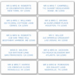 10 Individual Guest Name Address Party Wedding<br><div class="desc">10 Individual Guest Name Address Party Wedding Midnight Blue Script Stickers features 10 stickers with your individual guest name and address on each sticker in midnight blue on a white background. Also perfect for Christmas and Holiday cards, party invitations, thank you cards and office mail outs. Simply edit the text...</div>