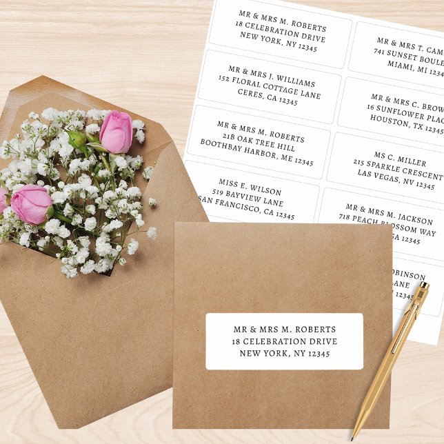 10 Individual Guest Name Address Party Wedding (Creator Uploaded)