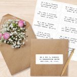 10 Individual Guest Name Address Party Wedding<br><div class="desc">10 Individual Guest Name Address Party Wedding Black Script Stickers features 10 stickers with your individual guest name and address on each sticker in black on a white background. Also perfect for Christmas and Holiday cards, birthday party invitations, wedding invitations, baby showers, bridal showers, thank you cards and office mail...</div>