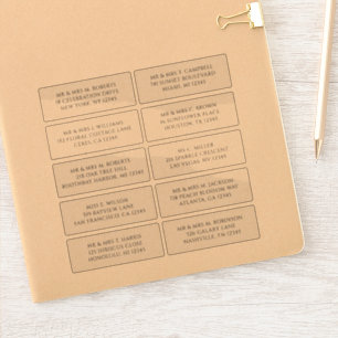 10 Individual Guest Name Address Party Wedding