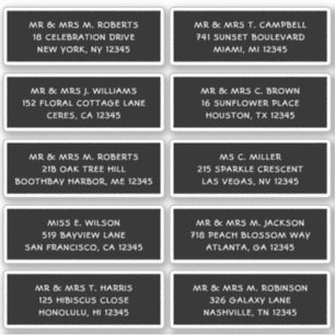 10 Individual Guest Name Address Party Wedding