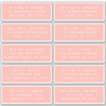 10 Individual Guest Name Address Party Wedding Sti<br><div class="desc">10 Individual Guest Name Address Party Wedding Black Script Stickers features 10 stickers with your individual guest name and address on each sticker in white script on a pink background. Also perfect for Christmas and Holiday cards, birthday party invitations, wedding invitations, baby showers, bridal showers, thank you cards and office...</div>