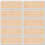 10 Individual Guest Name Address Party Wedding Sti<br><div class="desc">10 Individual Guest Name Address Party Wedding White Script Stickers features 10 stickers with your individual guest name and address on each sticker in white script typography on a maize background. Perfect for wedding invitations, Christmas and Holiday cards, party invitations, thank you cards and office mail outs. Simply edit the...</div>