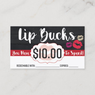 $10 Lip Bucks Discount Card