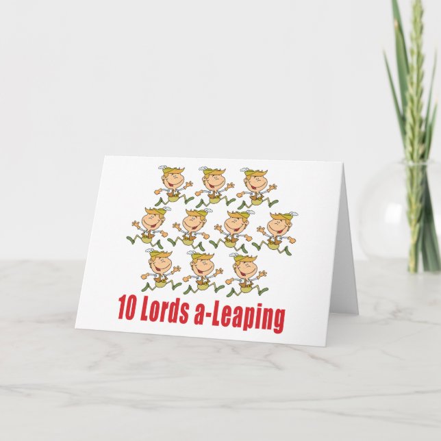 10 Lords a-Leaping Card (Front)