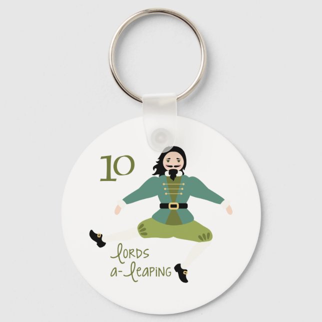 10 Lords A-Leaping Key Ring (Front)