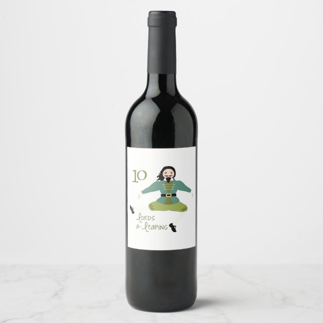 10 Lords A-Leaping Wine Label (Front)