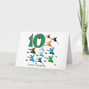 10 Lords Leaping Holiday Card