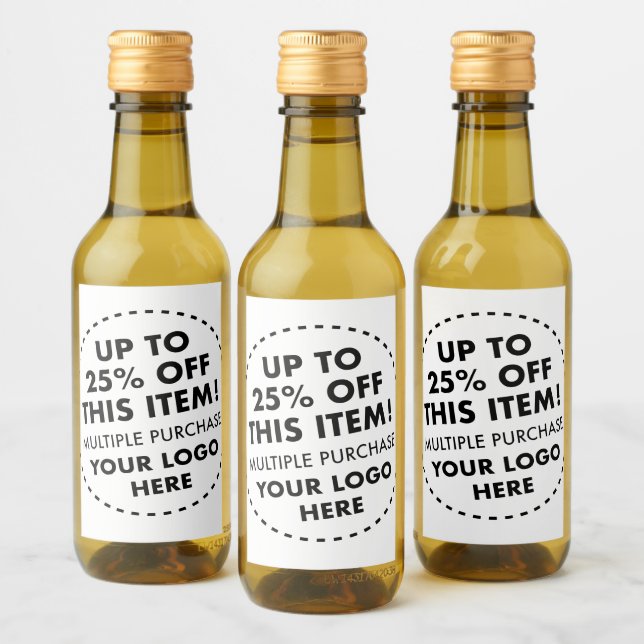 10 Mini Wine Bottle Labels 25% OFF Bulk Buy (Bottles)