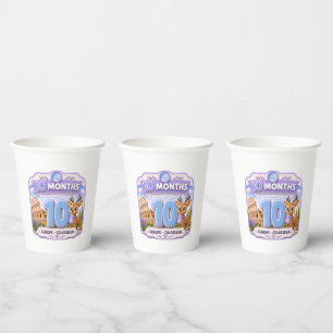 10 Months Baby Milestone Explorer Paper Cups