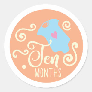 10 months baby sticker