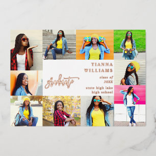 10 Multi Photo Foil Graduate Announcement