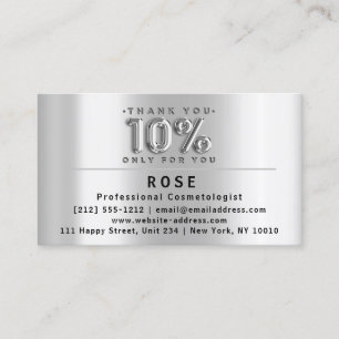 10% Off Discount Next Appointment Logo ThankSilver