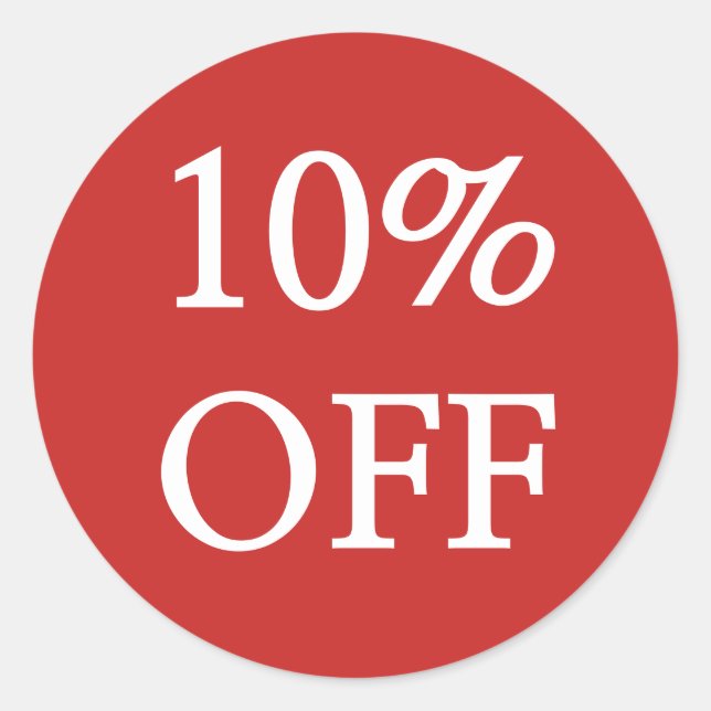10% OFF Sale Stickers (Front)