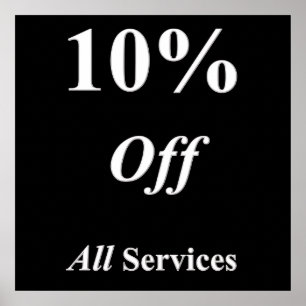 10% off Services Poster Matte