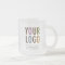 10 oz Frosted Glass Mug Business Logo No Minimum