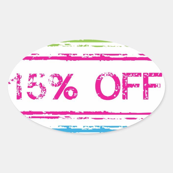 10 Percent Off 15 Percent Off 25 Percent Off Stamp Oval Sticker