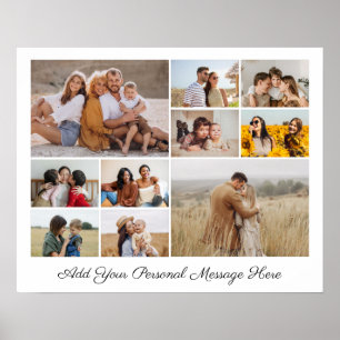 10 Photo Collage Add Your Own Greeting  Poster