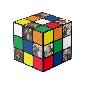 10 Photo Collage colourful square colour puzzle Cube