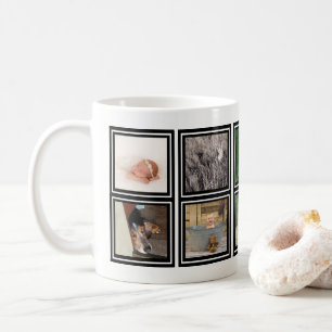 10 Photo Collage   Custom Instagram Modern Family Coffee Mug