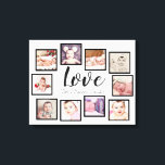 10 Photo Collage Love Family Canvas Print<br><div class="desc">10 photo template created by you personalised wall art -  Canvas Print from Ricaso - add your own photographs and text to this great  canvas</div>